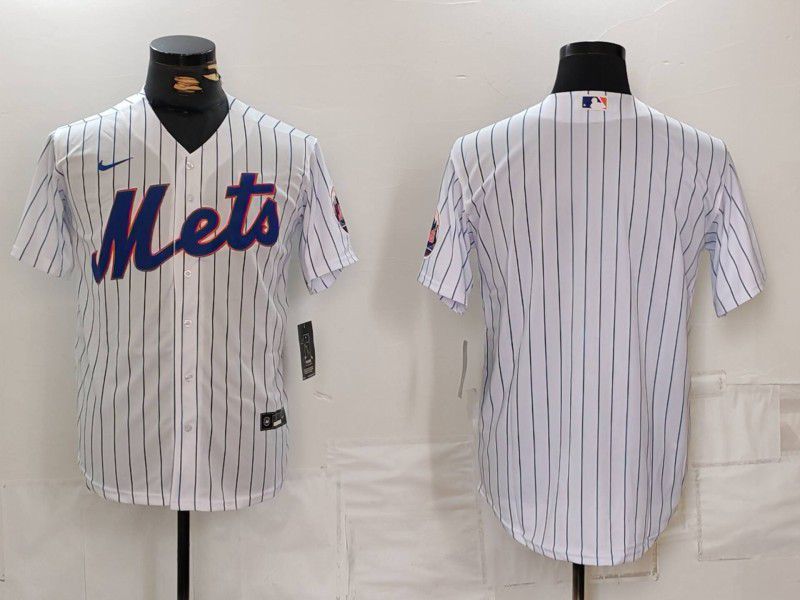 Men New York Mets Blank White Stripe Game 2024 Nike MLB Jersey style 2->tampa bay buccaneers->NFL Jersey